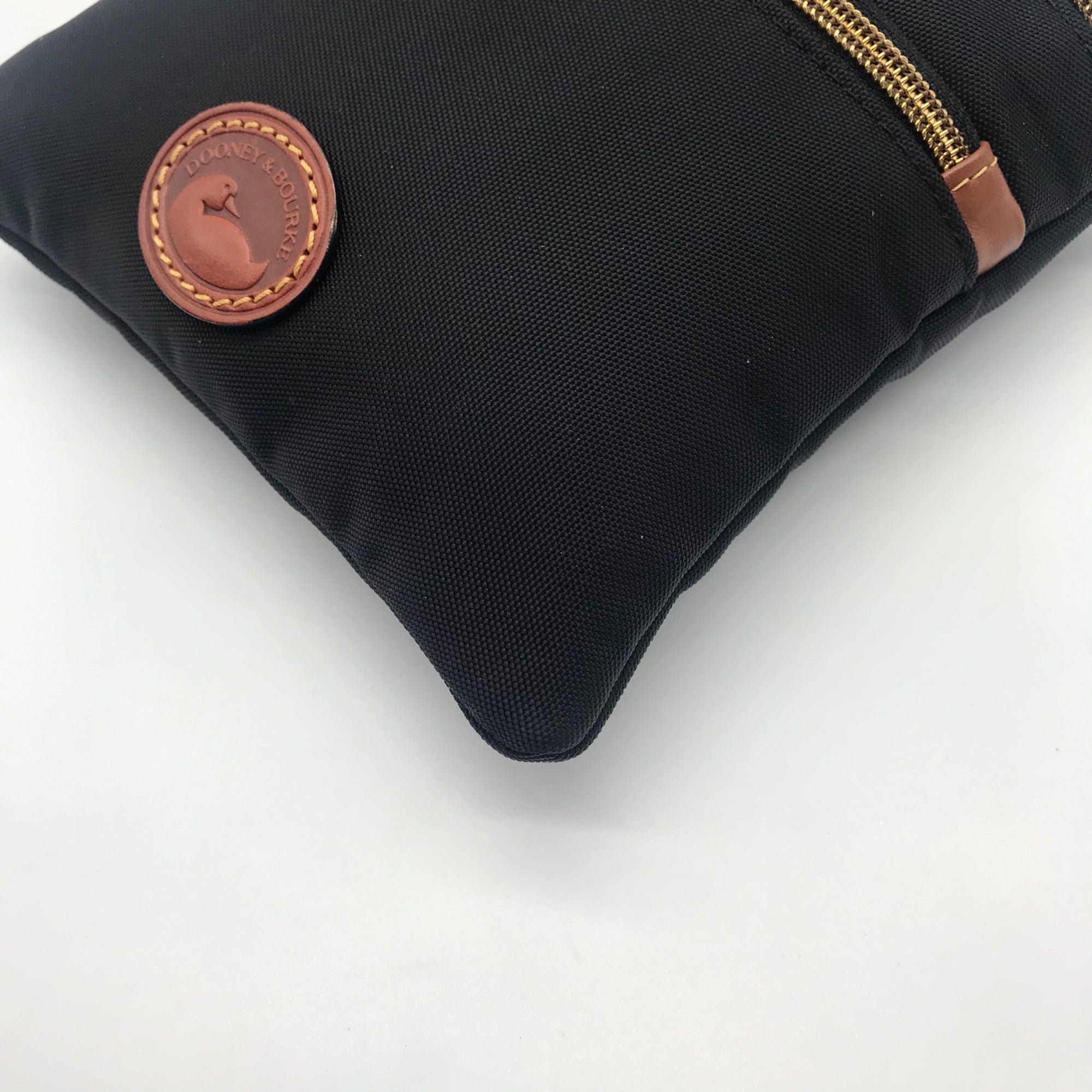 Dooney &amp; Bourke Black Nylon North South Triple Zip Crossbody Bag