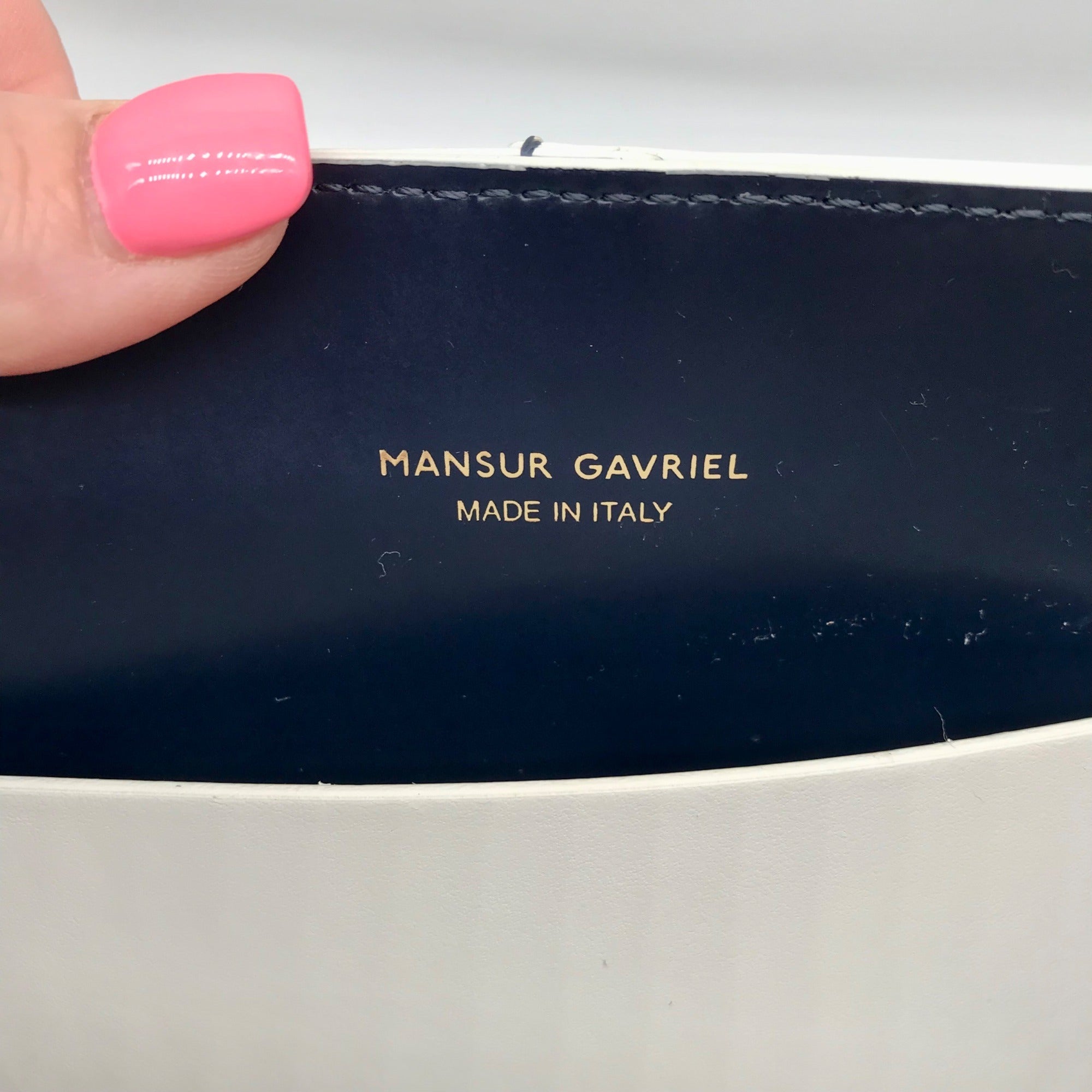 Mansur Gavriel White Leather Convertible Satchel