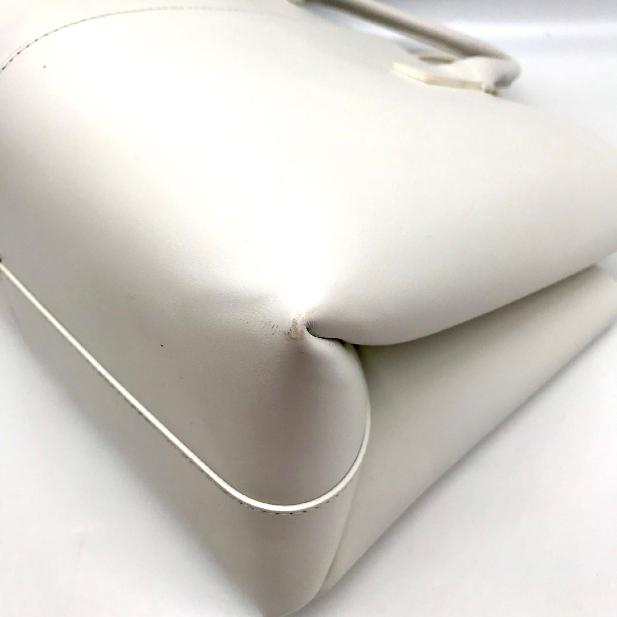 Mansur Gavriel White Leather Convertible Satchel