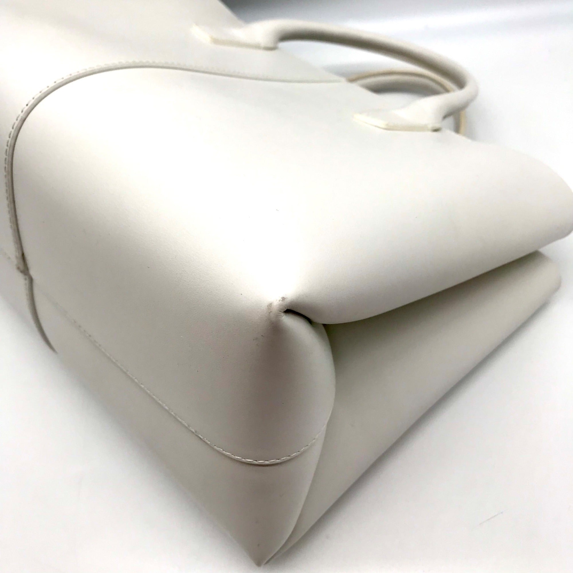 Mansur Gavriel White Leather Convertible Satchel