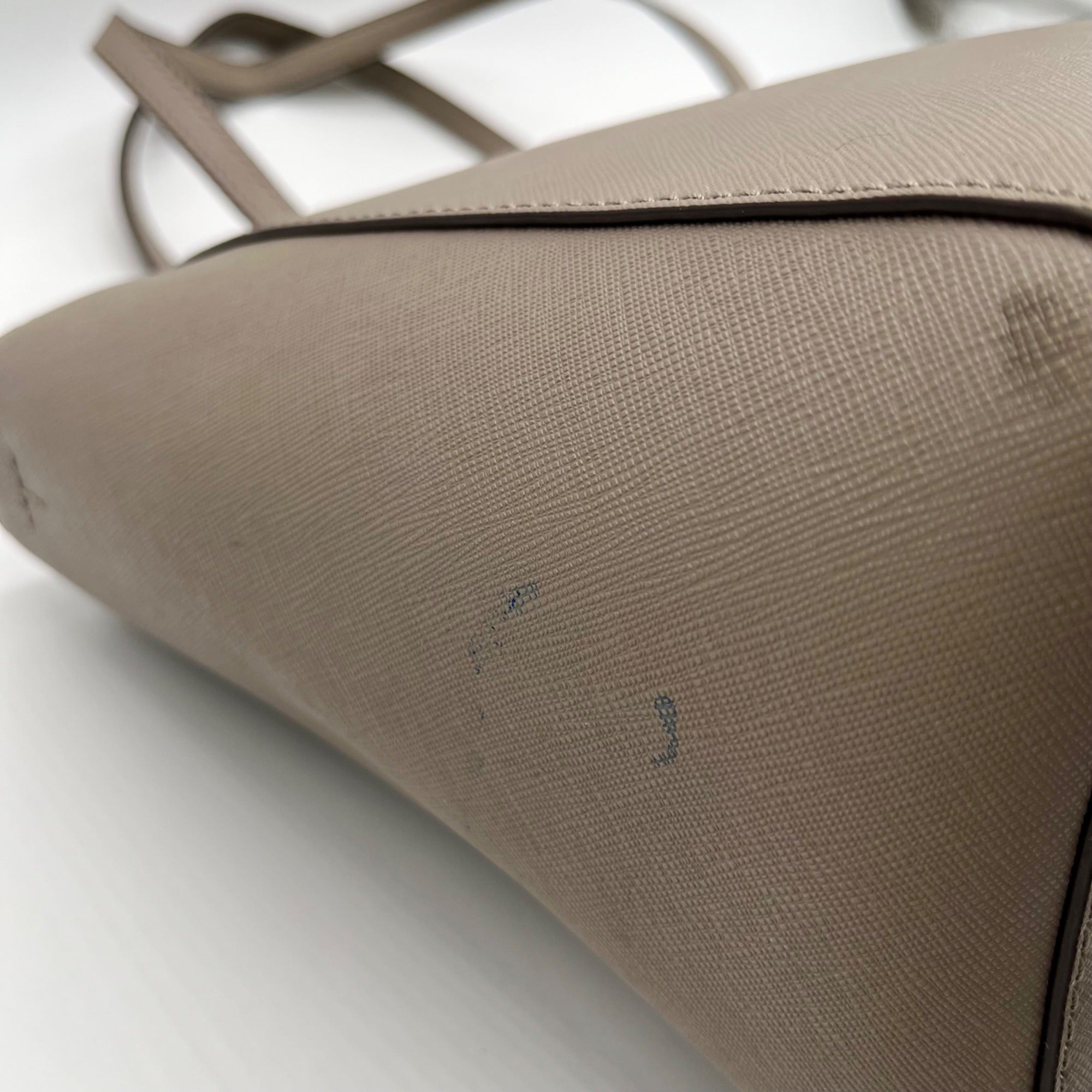Tory Burch Grey Leather Emerson Small Top Zip Tote Bag