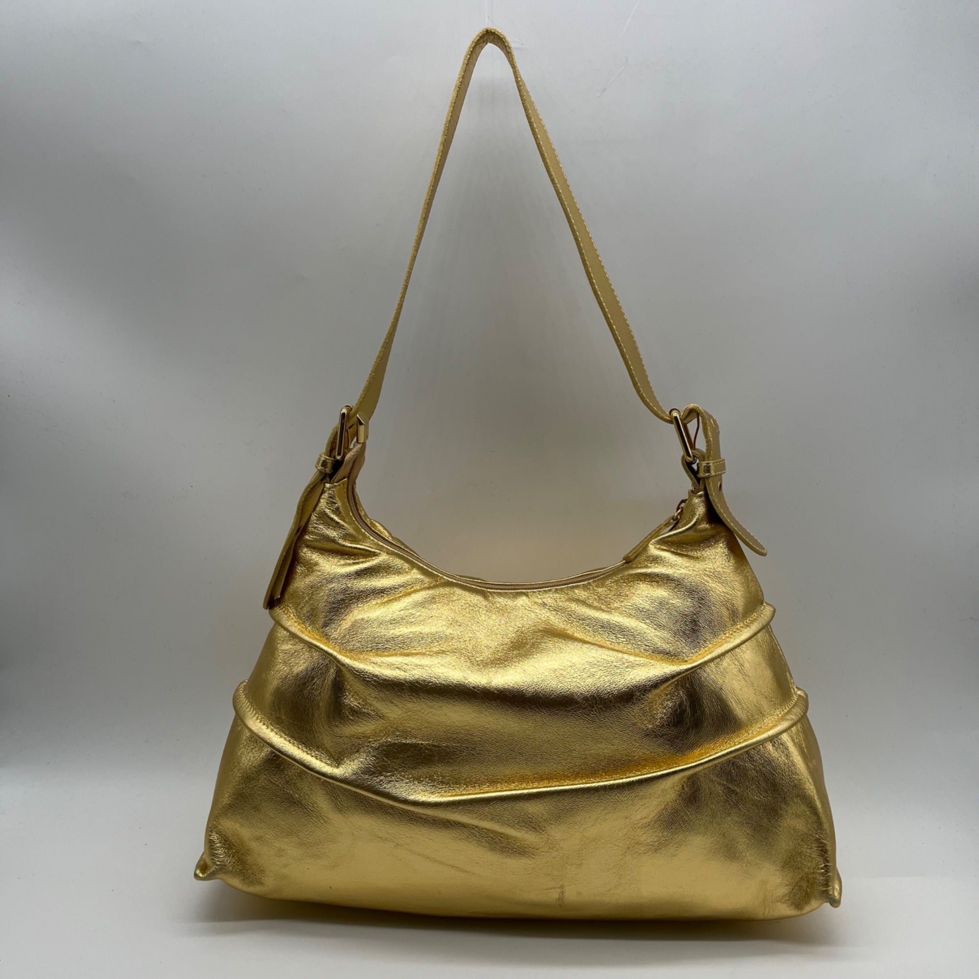Trendy Bags Gold Hobo Shoulder Bag