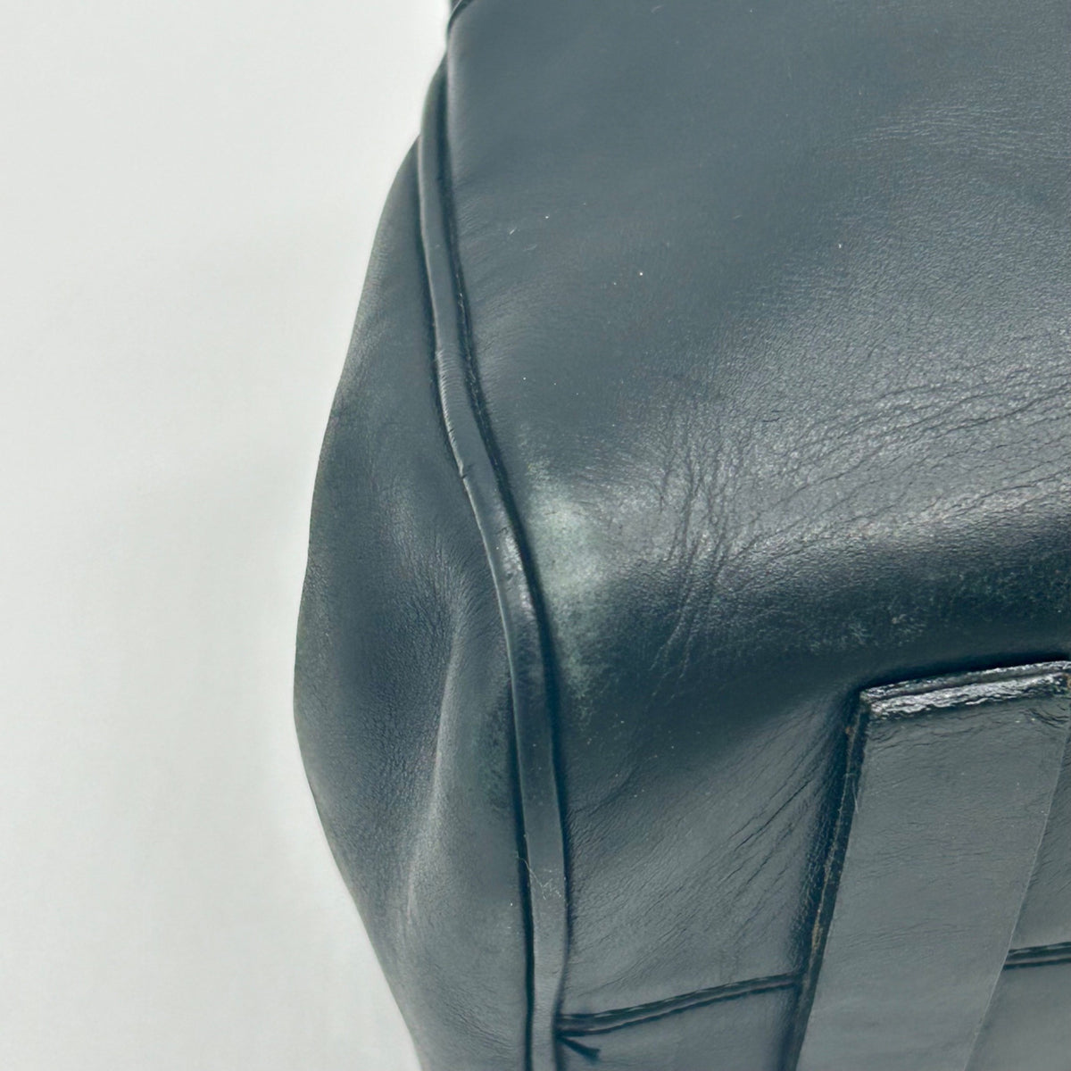 Narciso Rodriguez Black Leather Bowler Satchel Bag