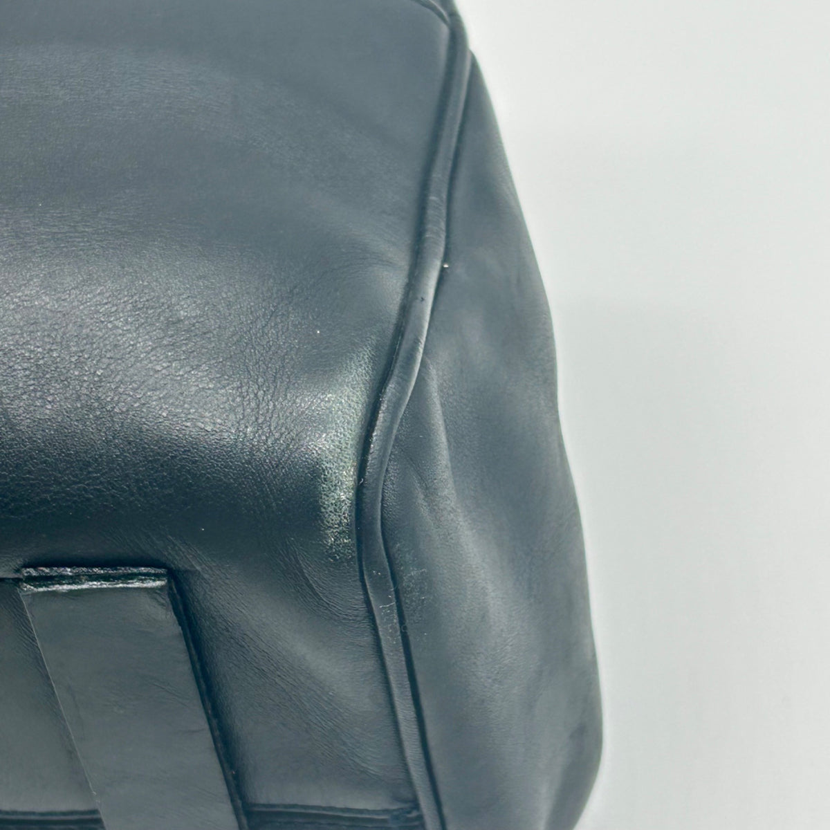 Narciso Rodriguez Black Leather Bowler Satchel Bag