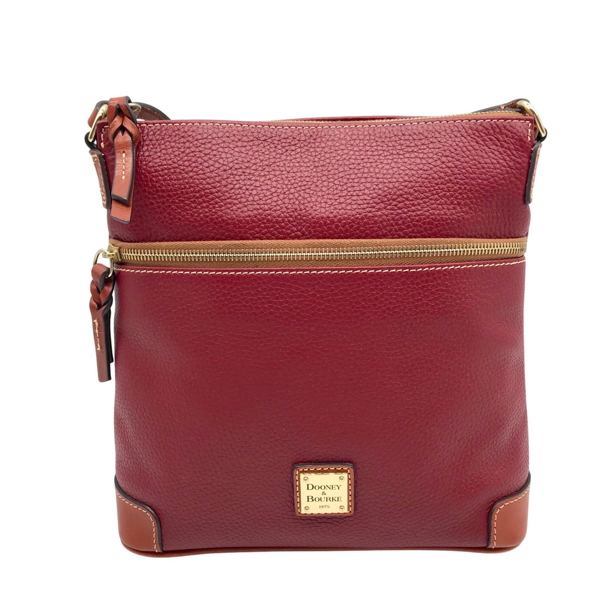 Dooney &amp; Bourke Wine Pebbled Leather Wexford Crossbody Bag