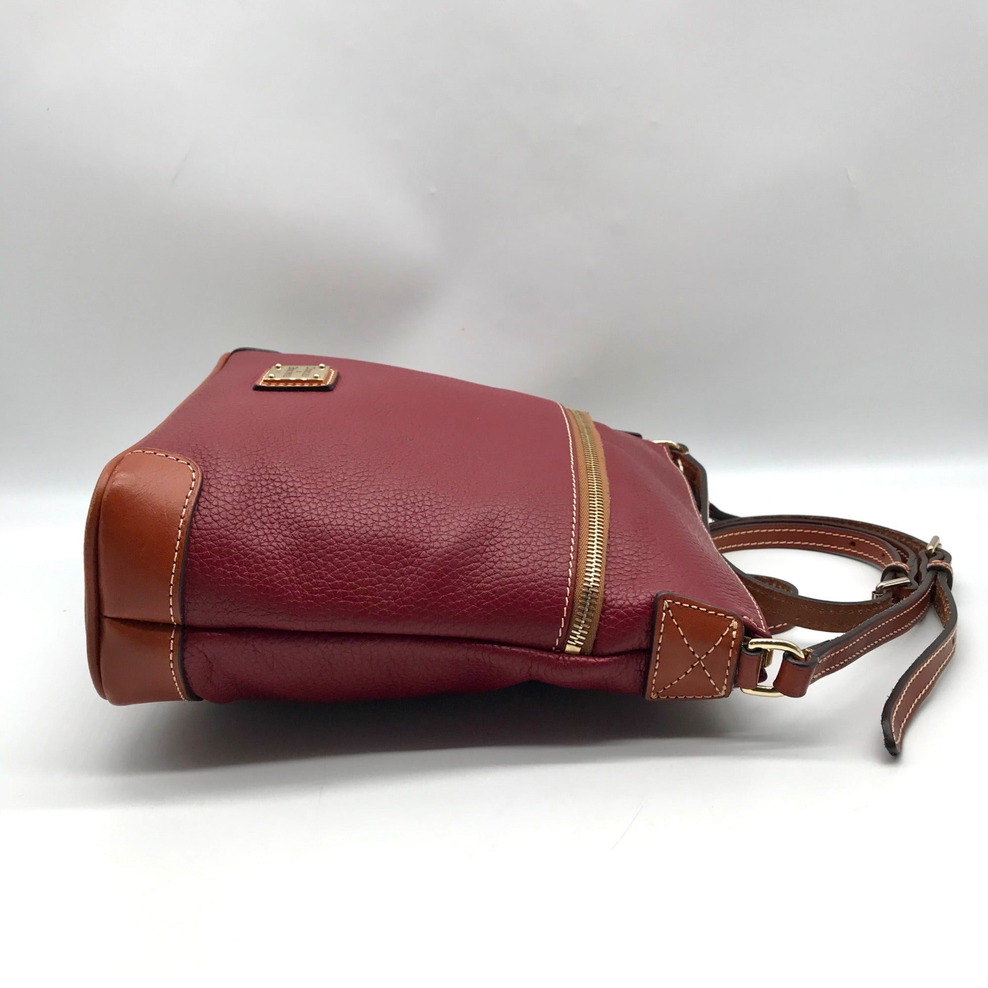 Dooney &amp; Bourke Wine Pebbled Leather Wexford Crossbody Bag