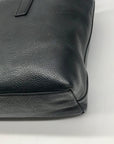 Tory Burch Blue Pebbled Leather Meyer Plaque Shoulder Bag