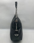 Michael Kors Black Leather Chandler Convertible Shoulder Bag.
