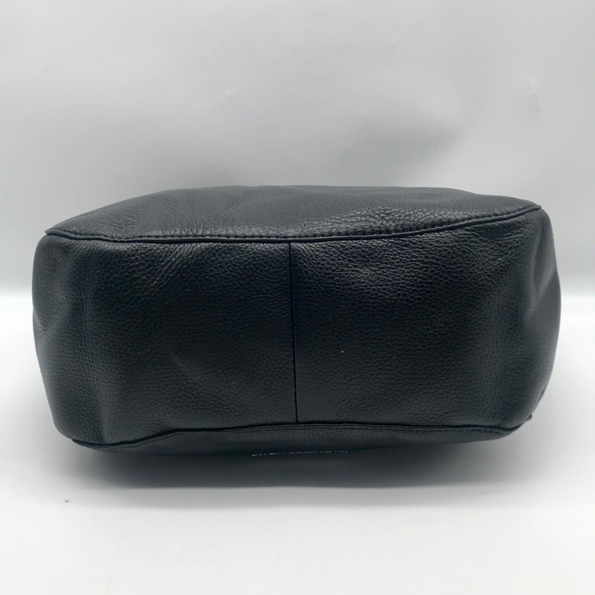 Michael Kors Black Leather Chandler Convertible Shoulder Bag.