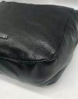 Michael Kors Black Leather Chandler Convertible Shoulder Bag.