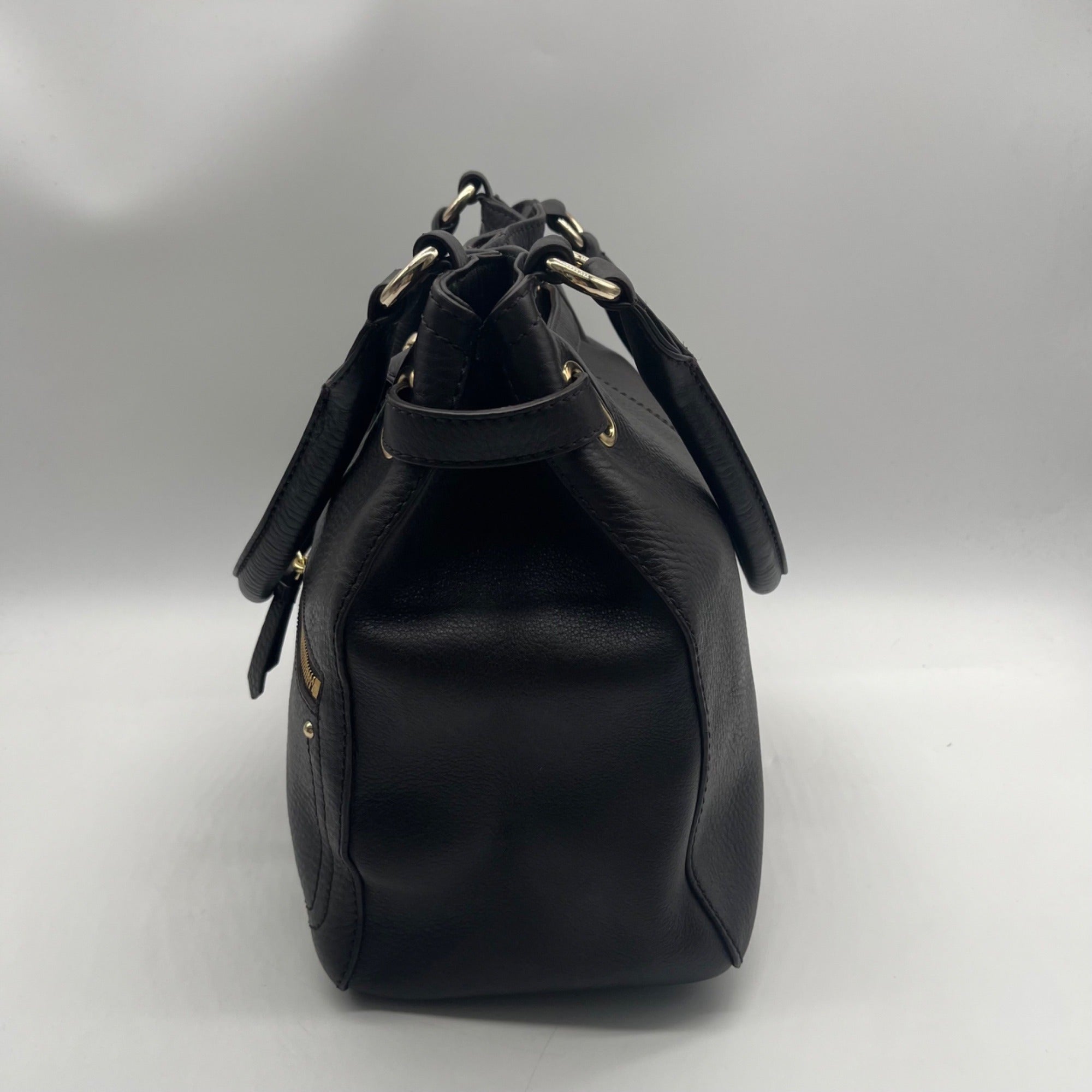 Cole Haan Chocolate Pebbled Leather Shoulder Bag