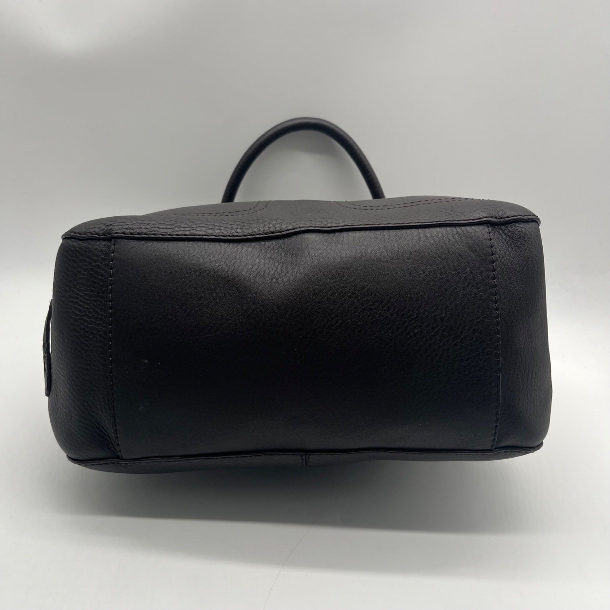 Cole Haan Chocolate Pebbled Leather Shoulder Bag