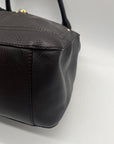 Cole Haan Chocolate Pebbled Leather Shoulder Bag