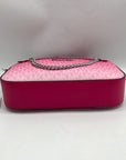Michael Kors Dragon Fruit Ombre Leather Jet Set Logo Crossbody Bag