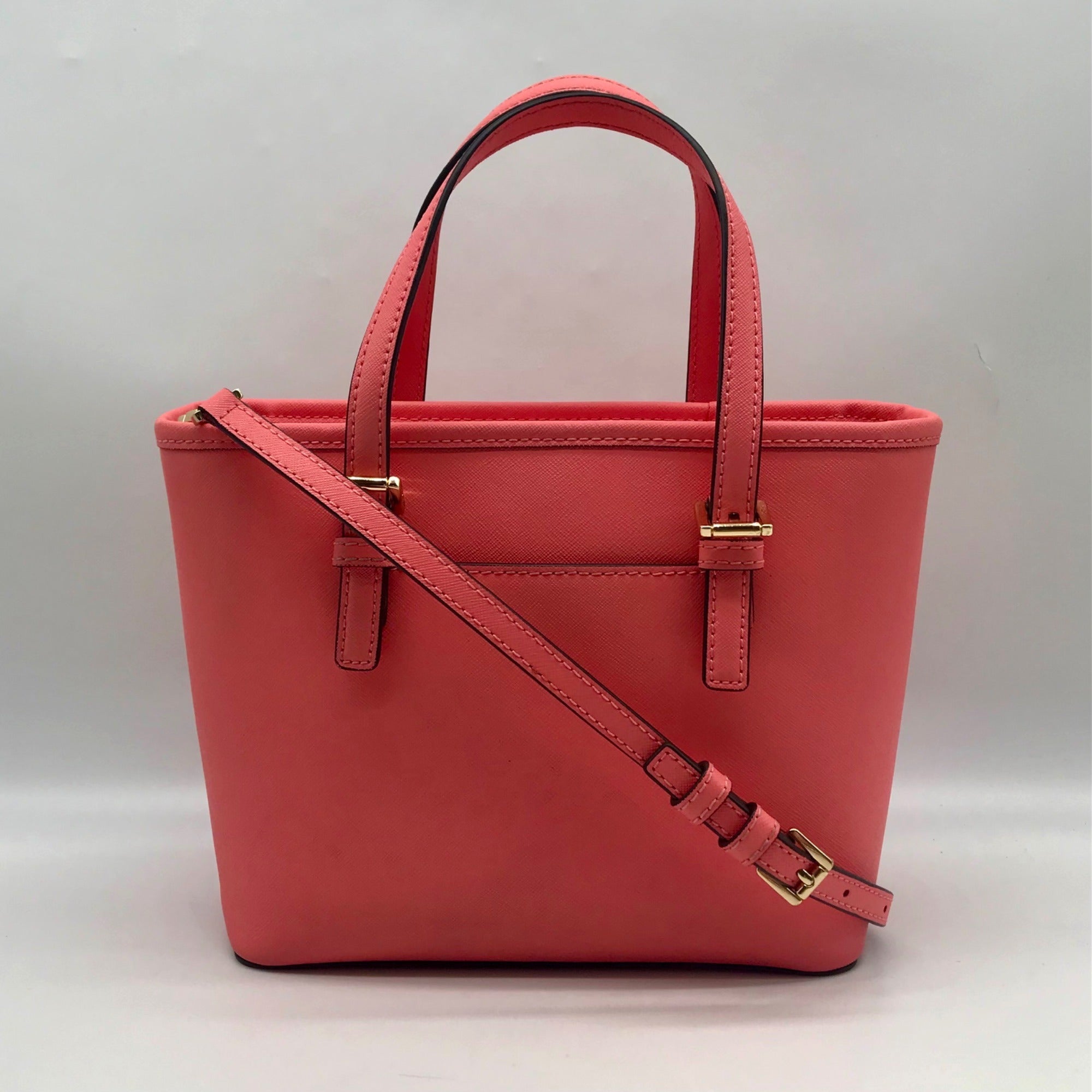 Michael Kors Blush Pink Saffiano Convertible Jet Set Tote