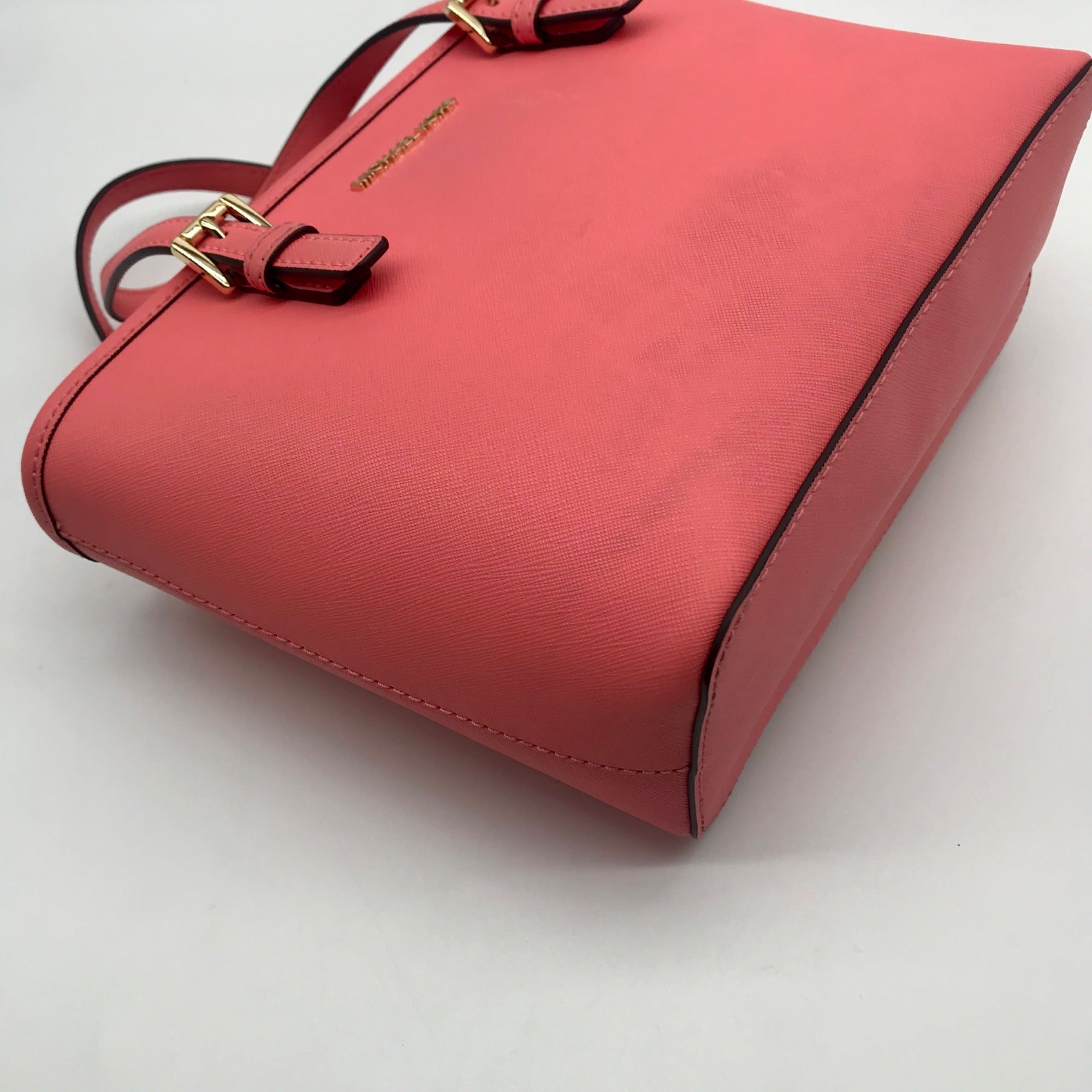 Michael Kors Blush Pink Saffiano Convertible Jet Set Tote