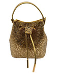 Versace La Medusa Gold Embellished Bucket Bag