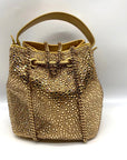 Versace La Medusa Gold Embellished Bucket Bag