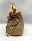 Versace La Medusa Gold Embellished Bucket Bag
