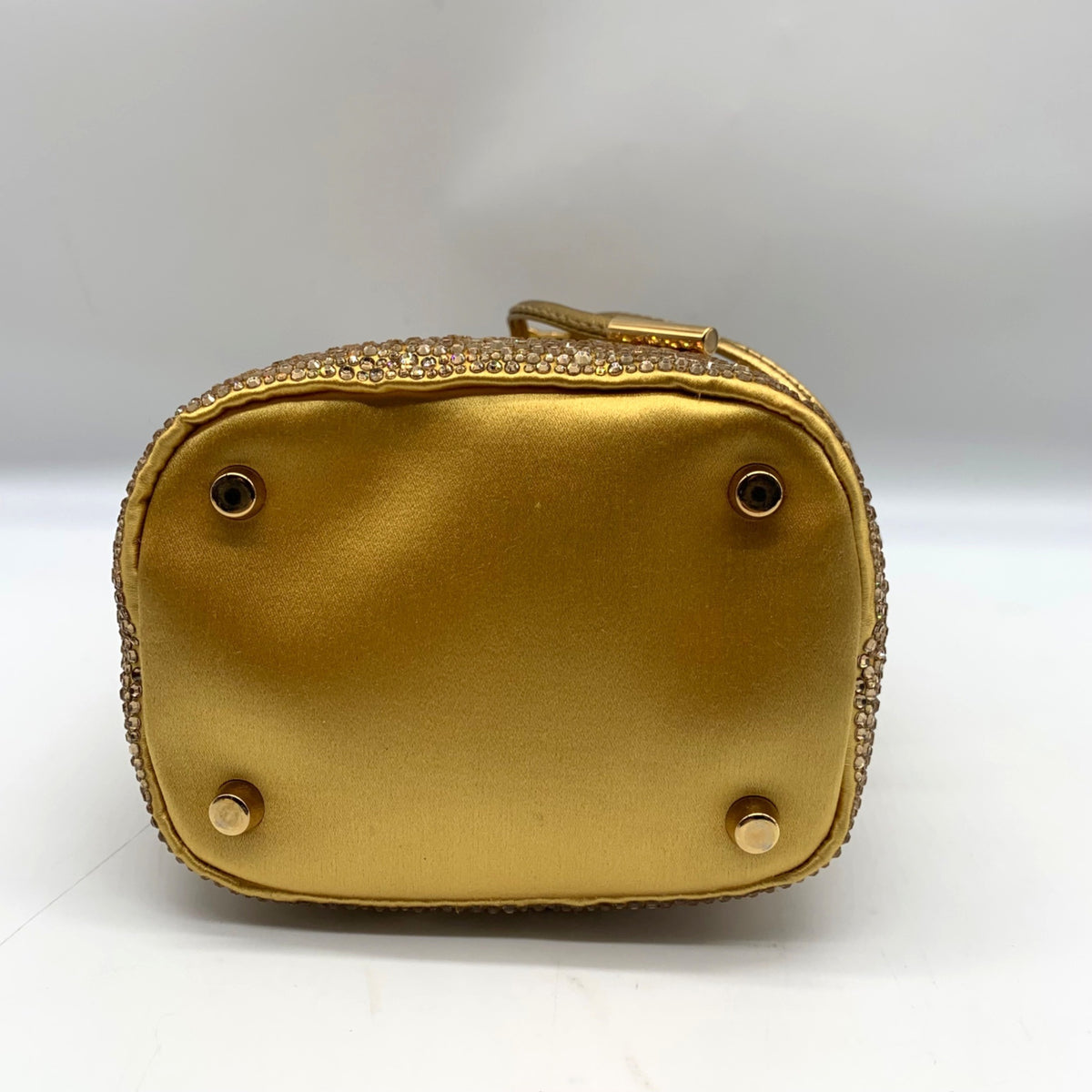 Versace La Medusa Gold Embellished Bucket Bag