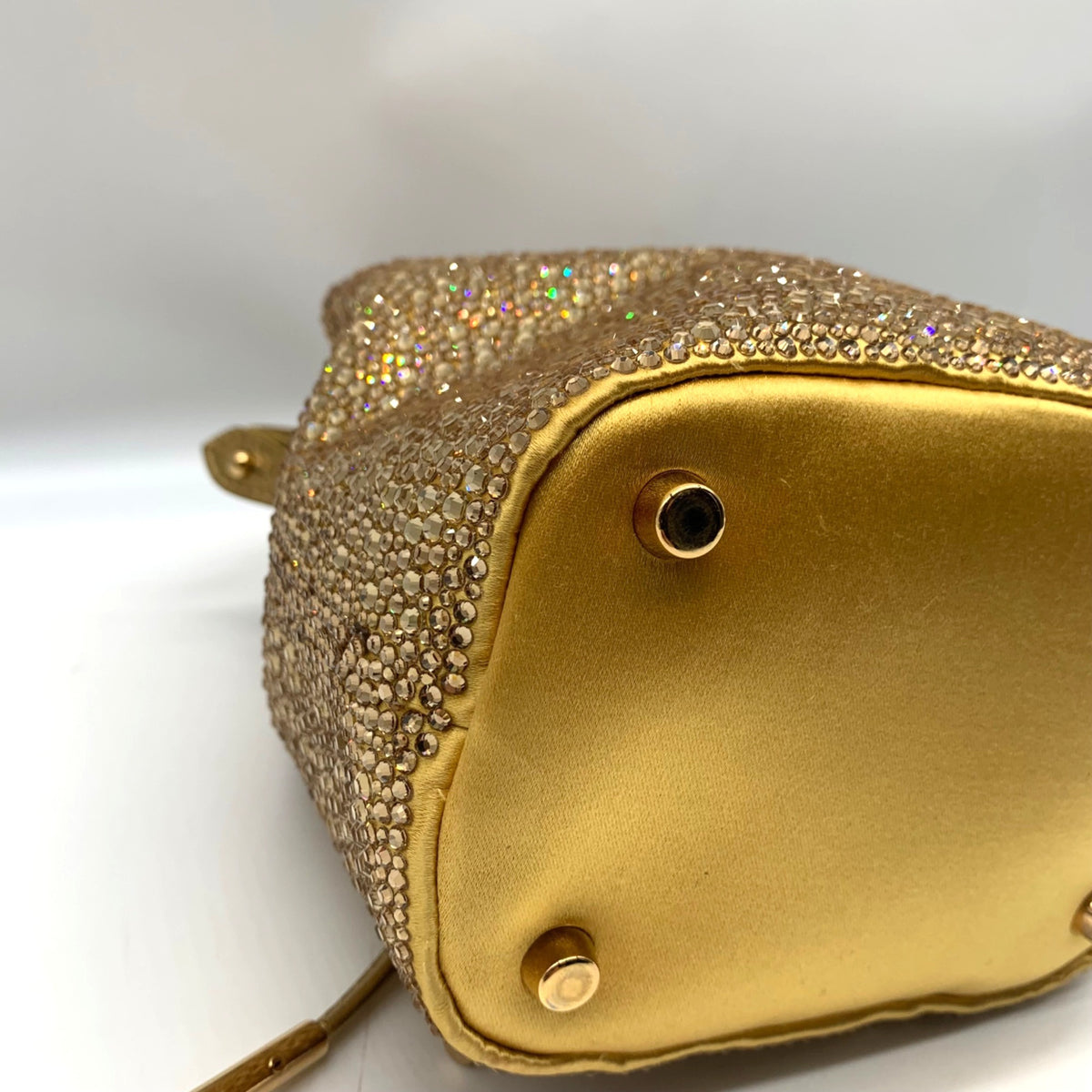 Versace La Medusa Gold Embellished Bucket Bag