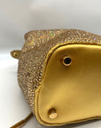 Versace La Medusa Gold Embellished Bucket Bag