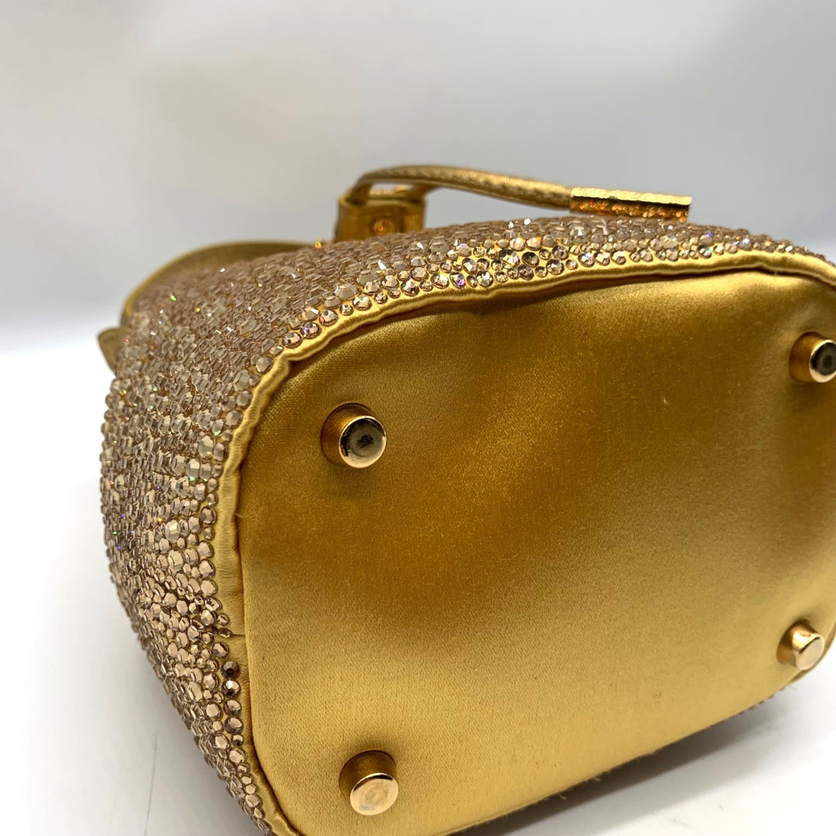 Versace La Medusa Gold Embellished Bucket Bag