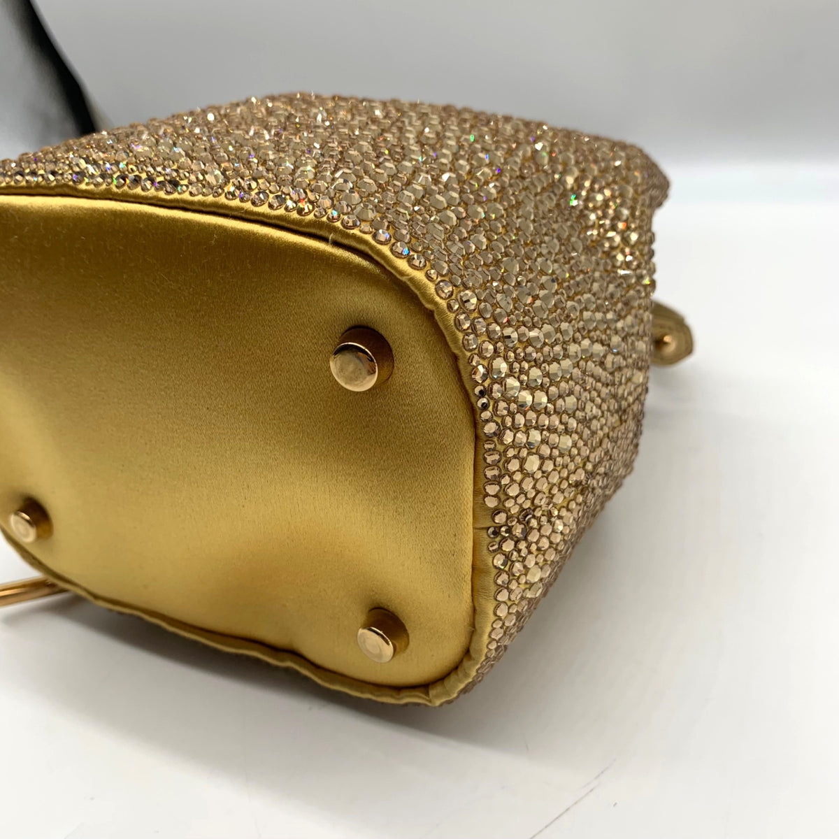 Versace La Medusa Gold Embellished Bucket Bag