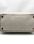 Michael Kors Acorn & Vanilla Coated Canvas Rochelle Satchel Bag