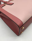 Michael Kors Pink Saffiano Leather Dillon Convertible Satchel Bag