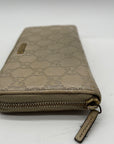 Gucci Beige Guccissima Leather Zip-Around Wallet