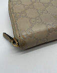 Gucci Beige Guccissima Leather Zip-Around Wallet
