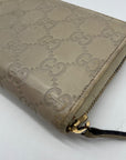 Gucci Beige Guccissima Leather Zip-Around Wallet