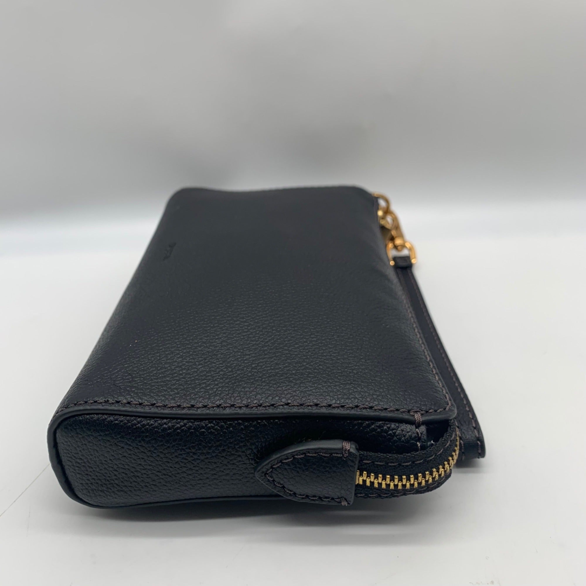 Fossil Black Leather Wristlet