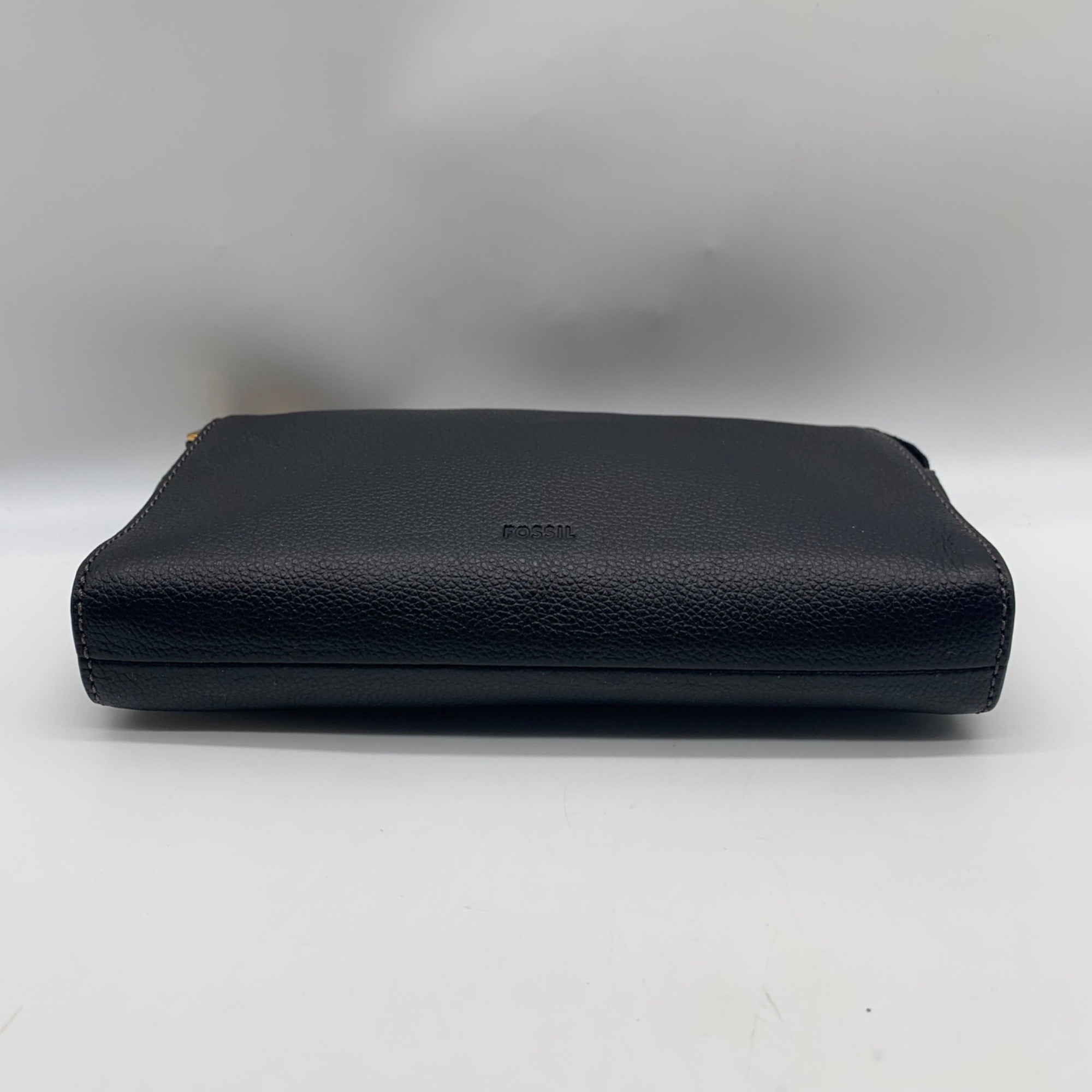 Fossil Black Leather Wristlet