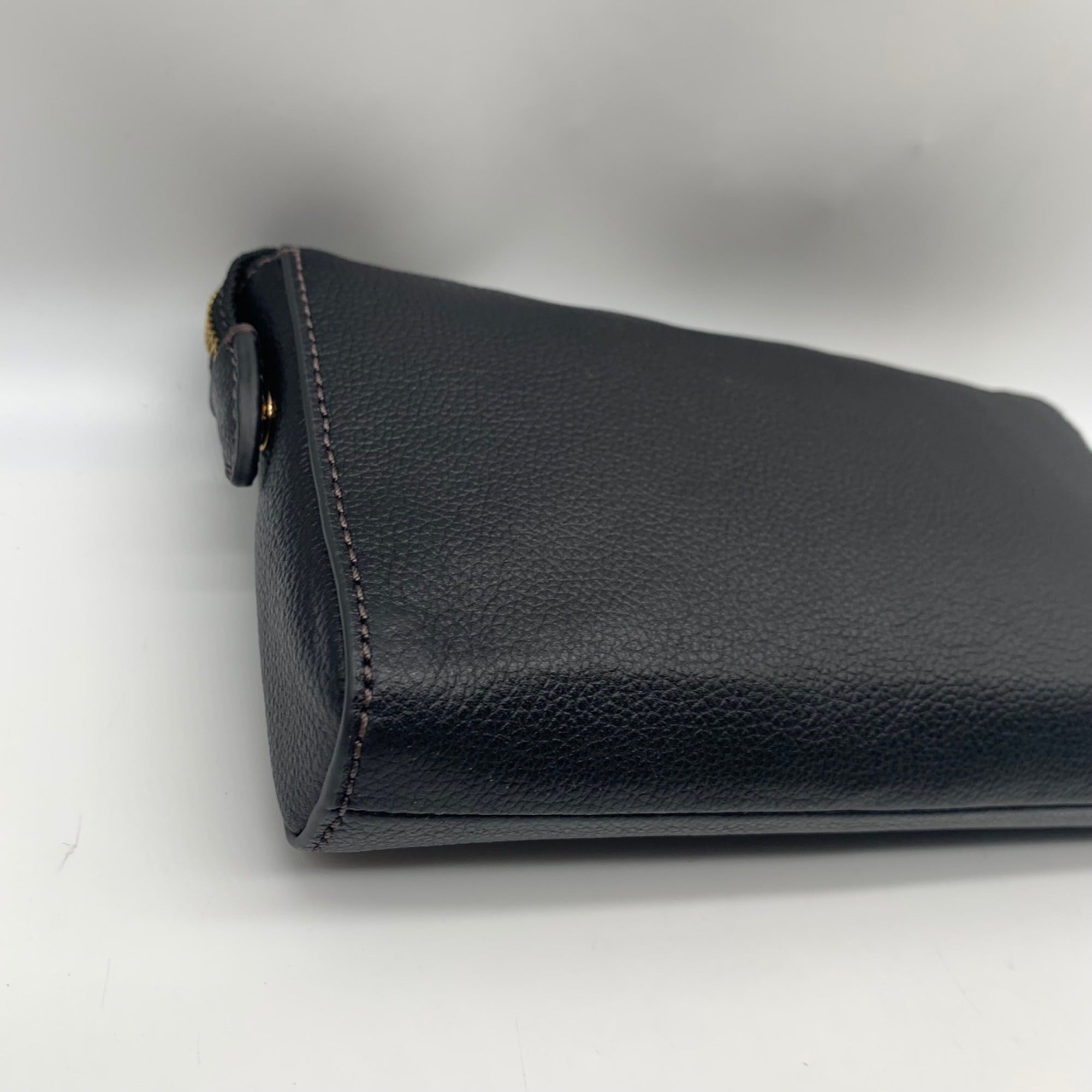 Fossil Black Leather Wristlet