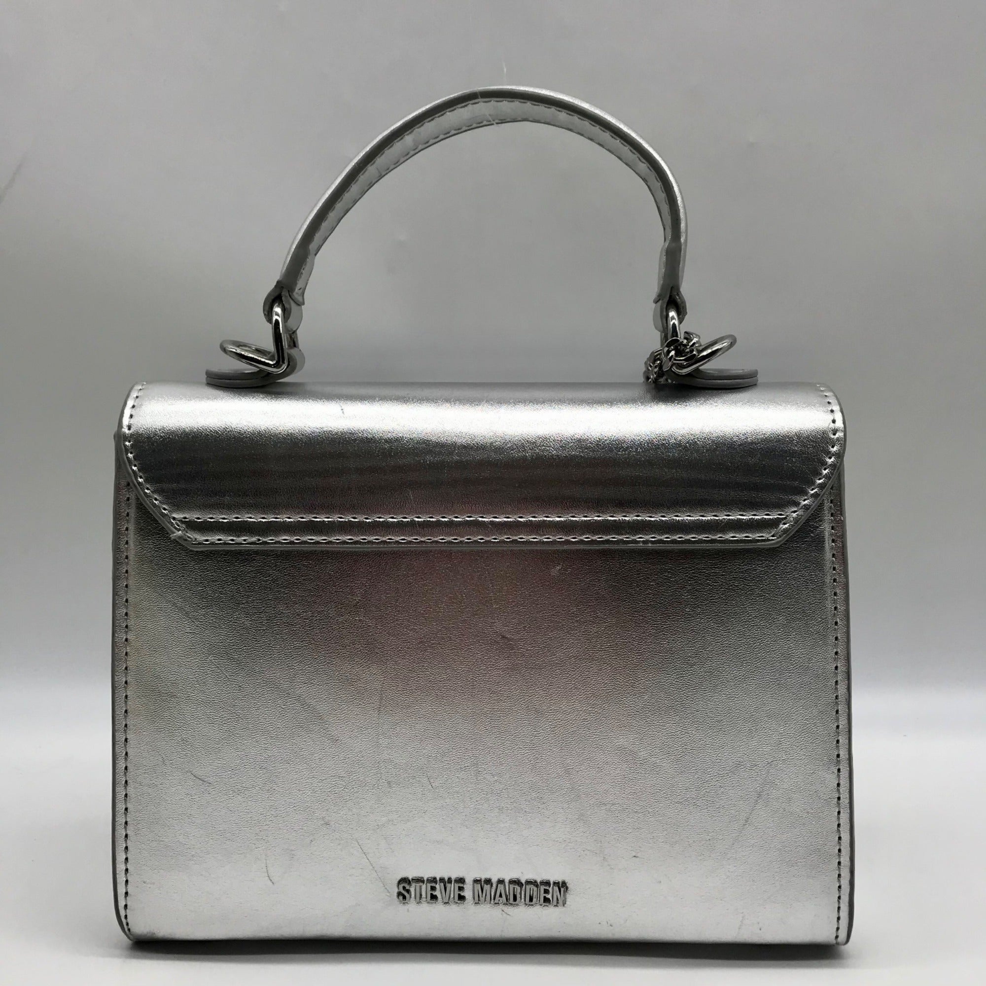 Steve Madden Silver Blattuca Convertible Crossbody Bag