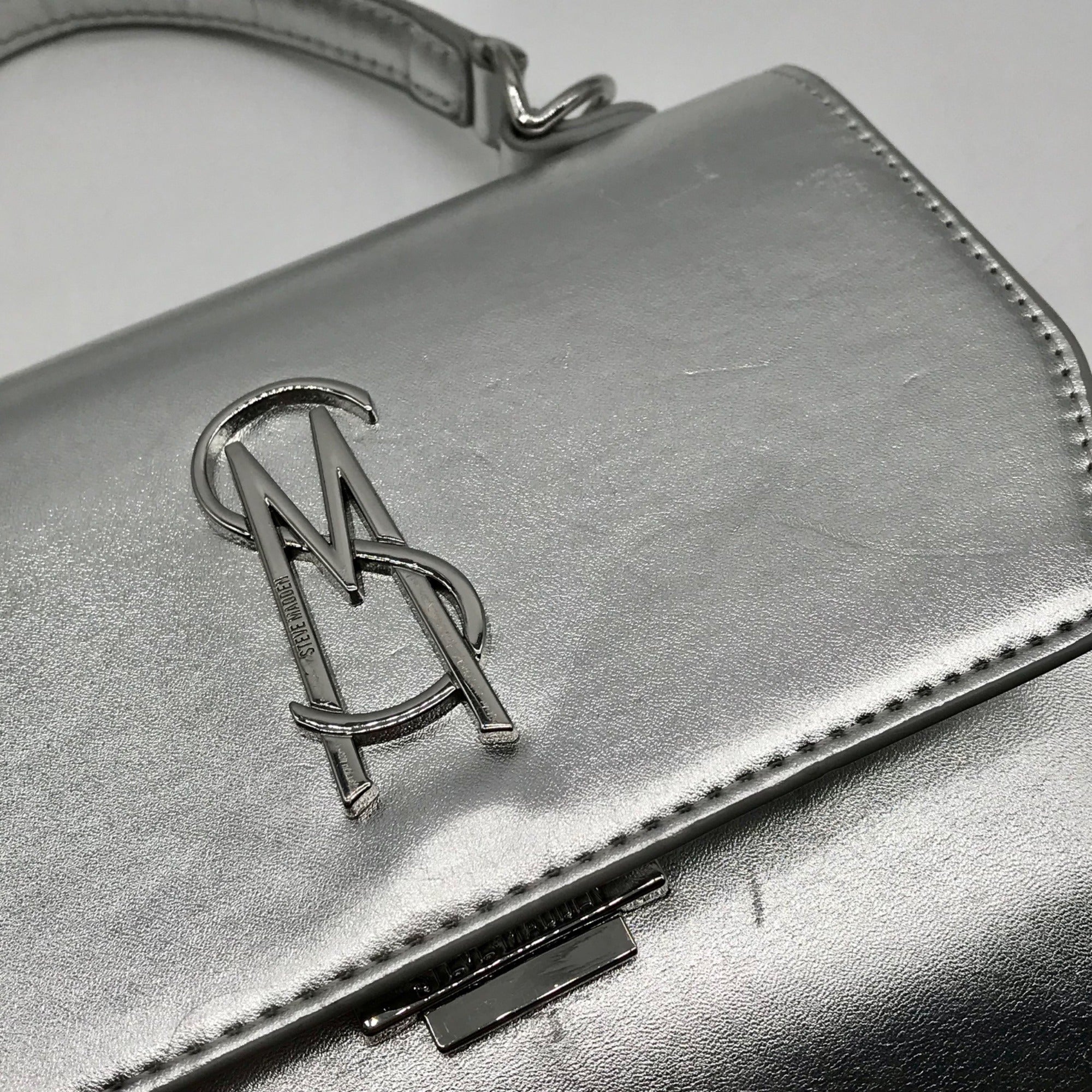 Steve Madden Silver Blattuca Convertible Crossbody Bag
