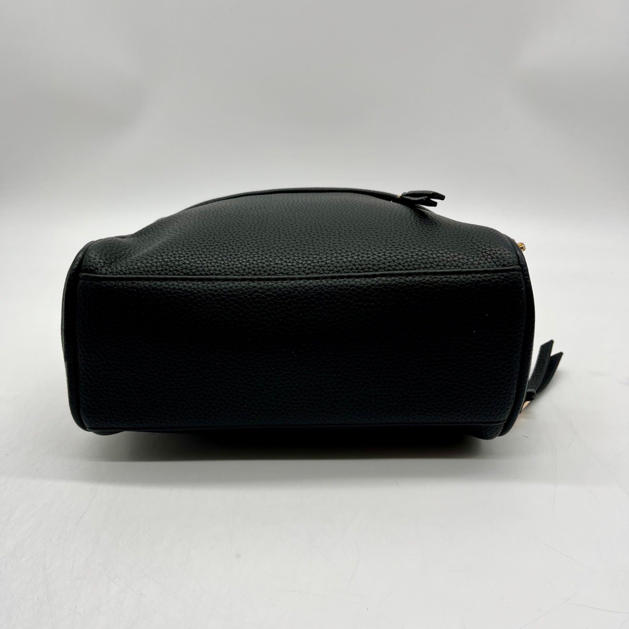 Madison West Black Leather Dome Crossbody Bag
