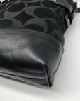 Coach Black Signature C Monogram Canvas Chain Duffel Crossbody Bag F18862