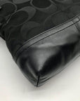 Coach Black Signature C Monogram Canvas Chain Duffel Crossbody Bag F18862