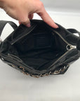 Coach Black Signature C Monogram Canvas Chain Duffel Crossbody Bag F18862