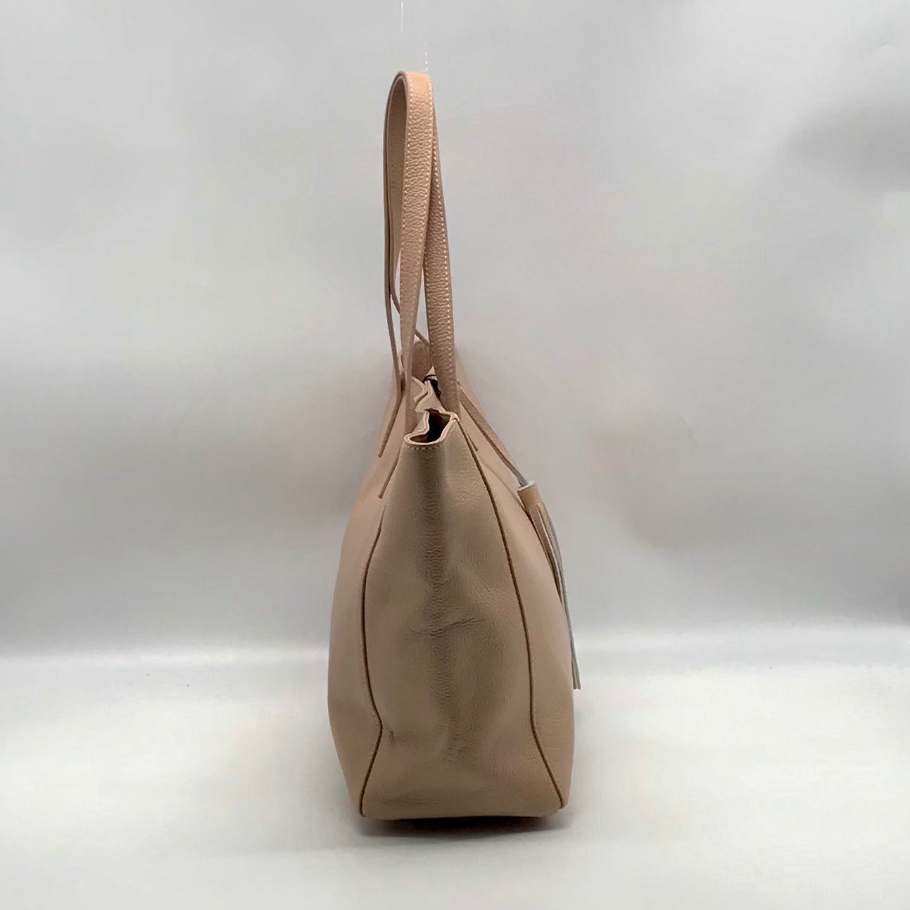 M.I.L.A Beige Large Tassel Tote Bag