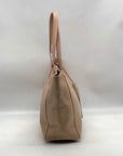 M.I.L.A Beige Large Tassel Tote Bag