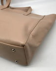 M.I.L.A Beige Large Tassel Tote Bag