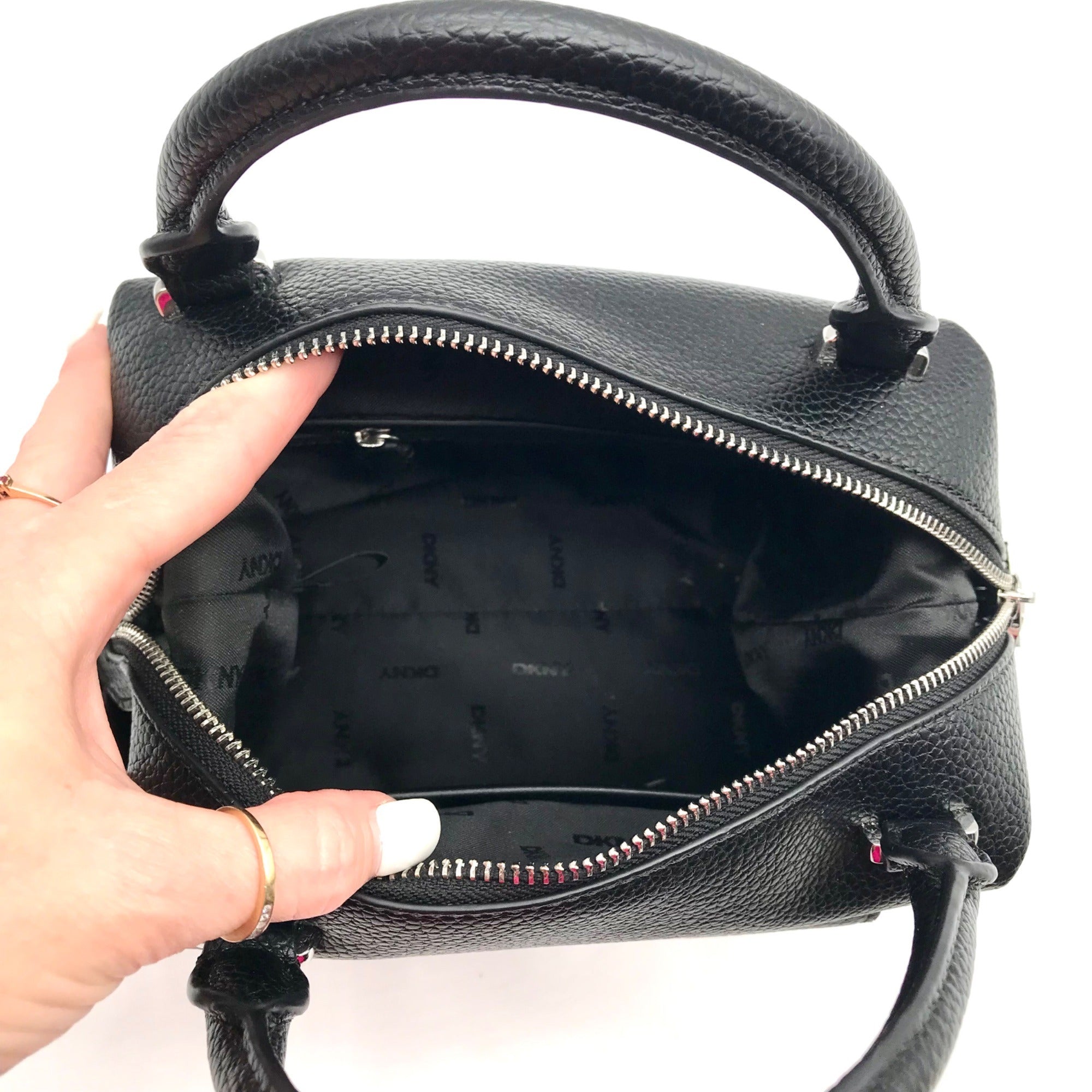 DKNY Black Robin Convertible Satchel Bag