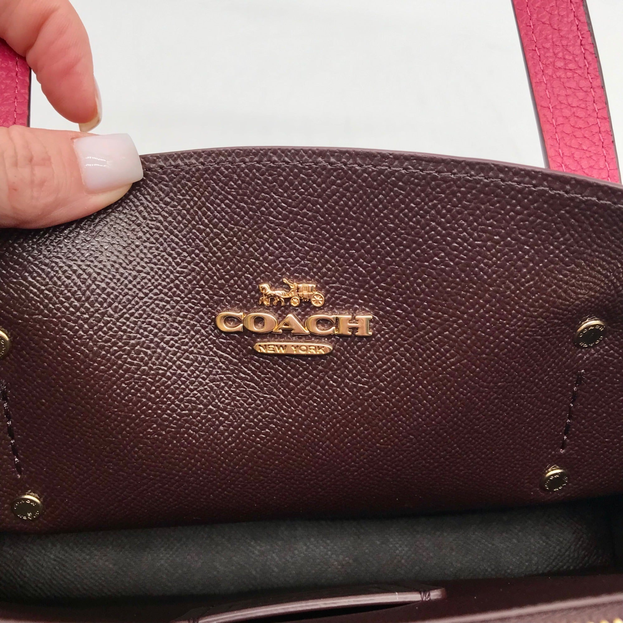 Coach Pebbled Leather Charlie 28 Carryall Satchel In Colorblock 69446