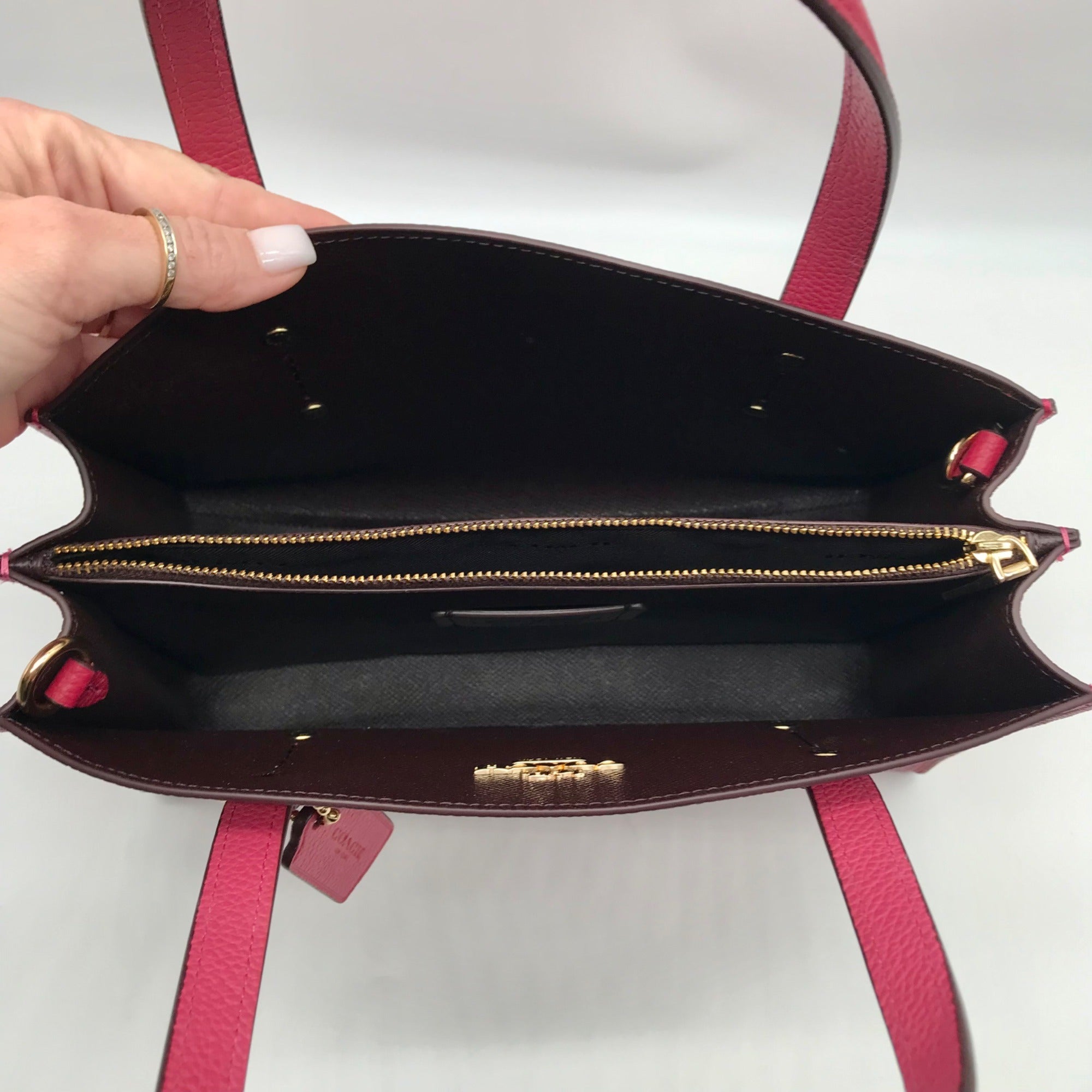 Coach Pebbled Leather Charlie 28 Carryall Satchel In Colorblock 69446