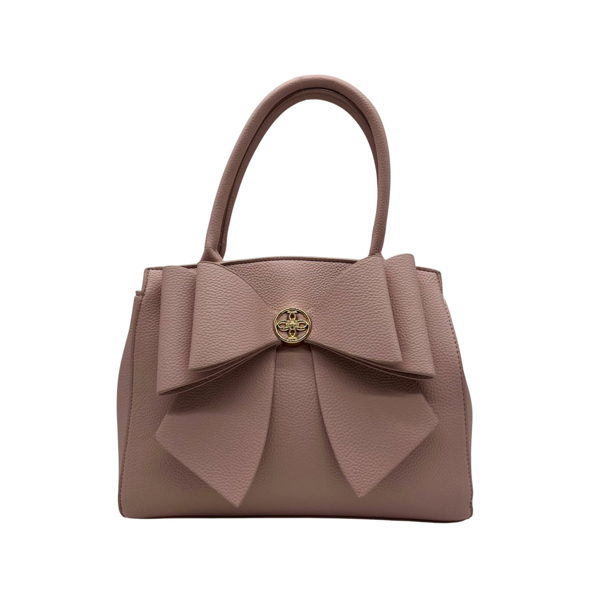 Like Dreams Women Pink Vegan Leather Park Bowtie Satchel