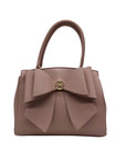 Like Dreams Women Pink Vegan Leather Park Bowtie Satchel